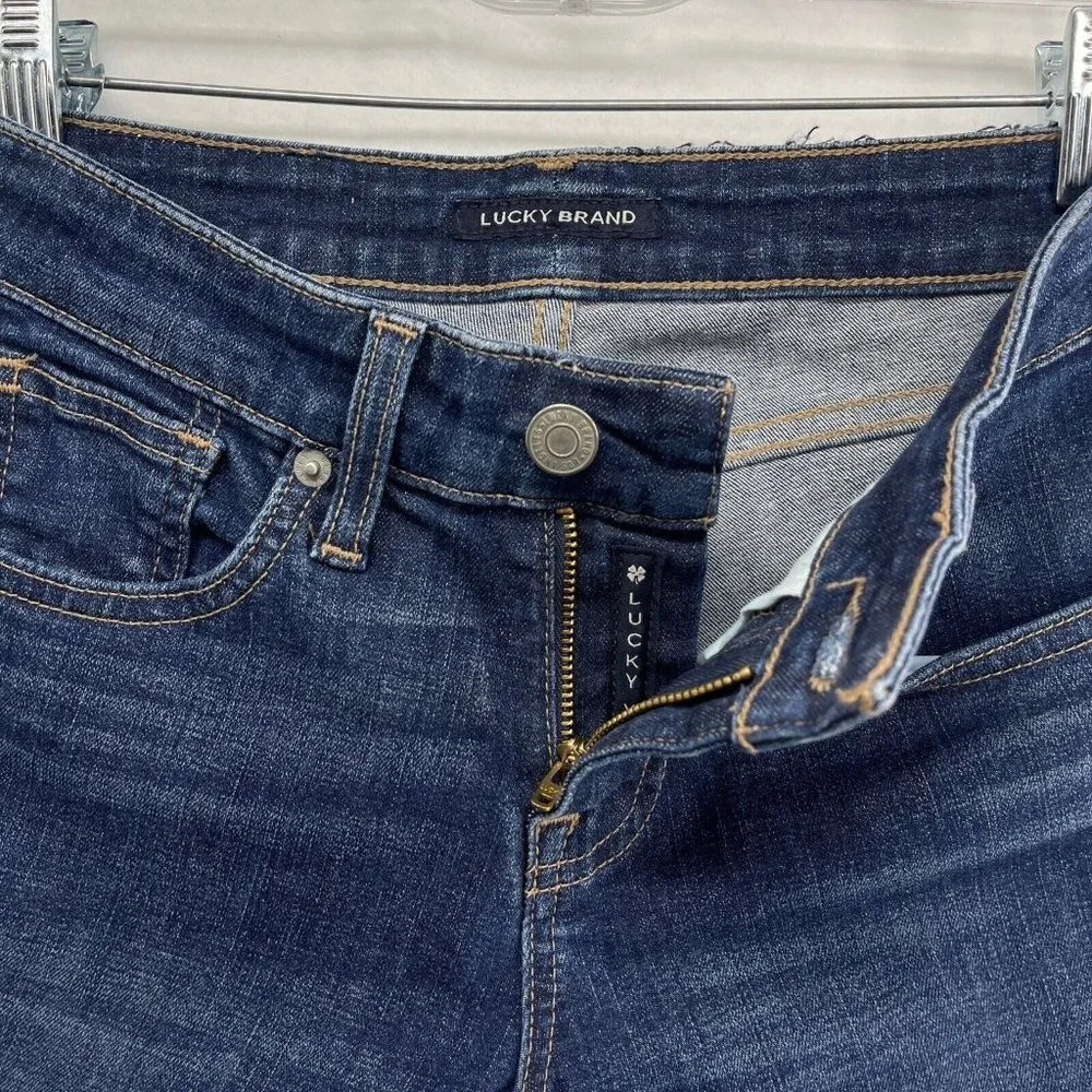 Lucky Brand Jeans Women's Size 00/24 Low Rise Skinny Leg Dark Washed Denim Blue - Picture 8 of 12
